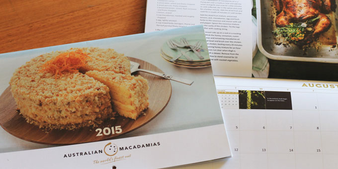 Australian Macadamias – cookbook calendar