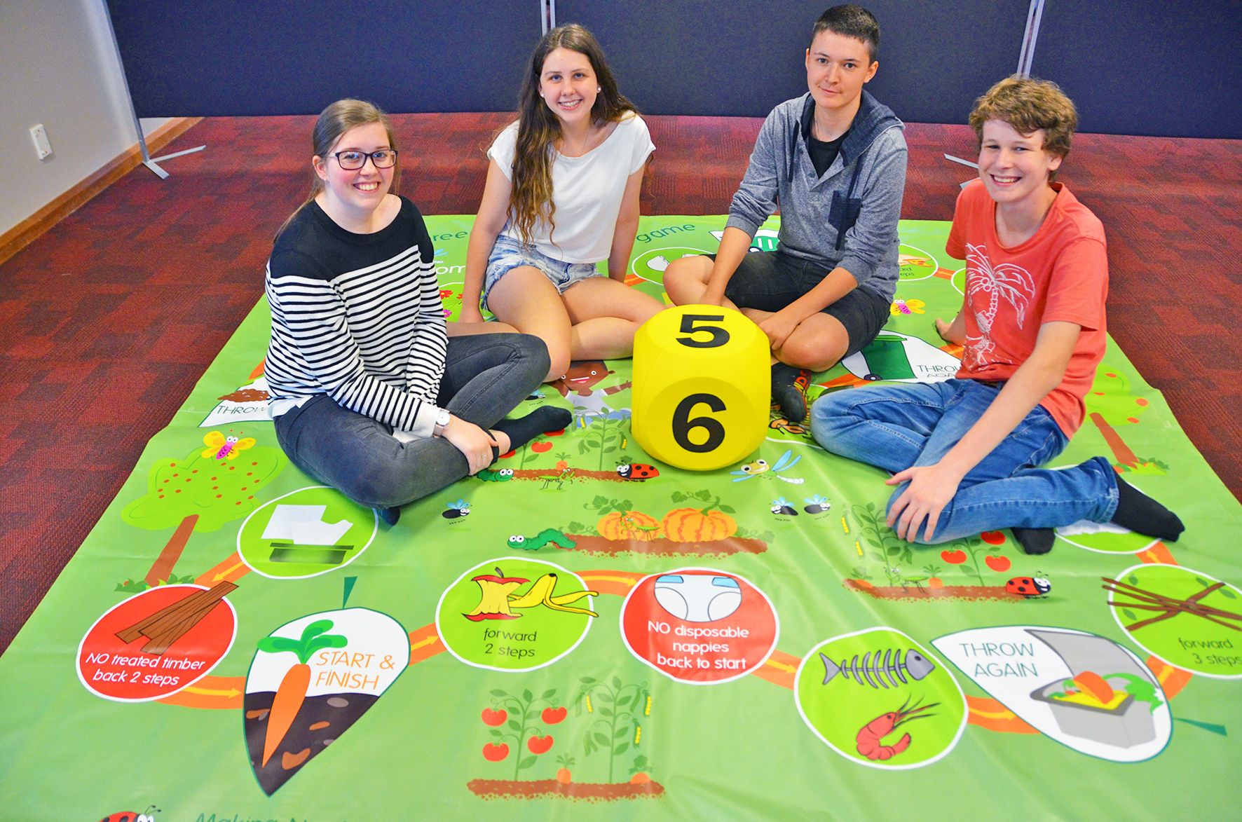 TAFE students organics recycling game